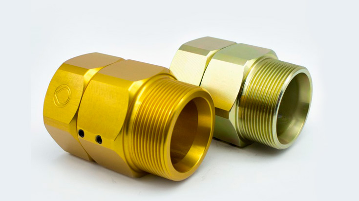 Junta giratoria de aluminio de 2” NPTM – 2” NPTF”